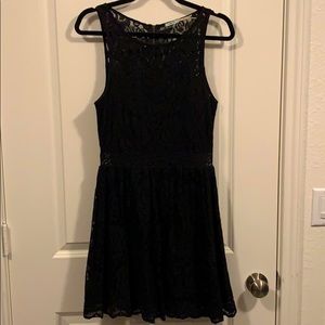 UO Black Lace Mini Dress